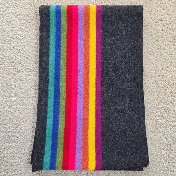 Green Grove Weavers Accessories - Striped Wool Scarf Green Grove Weavers Scotland